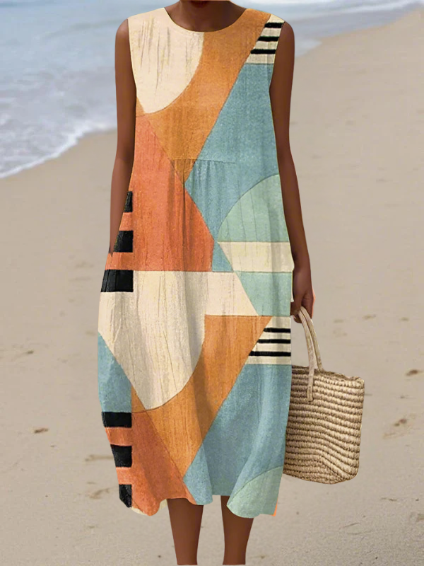Barothy | Geometric Midi Dress