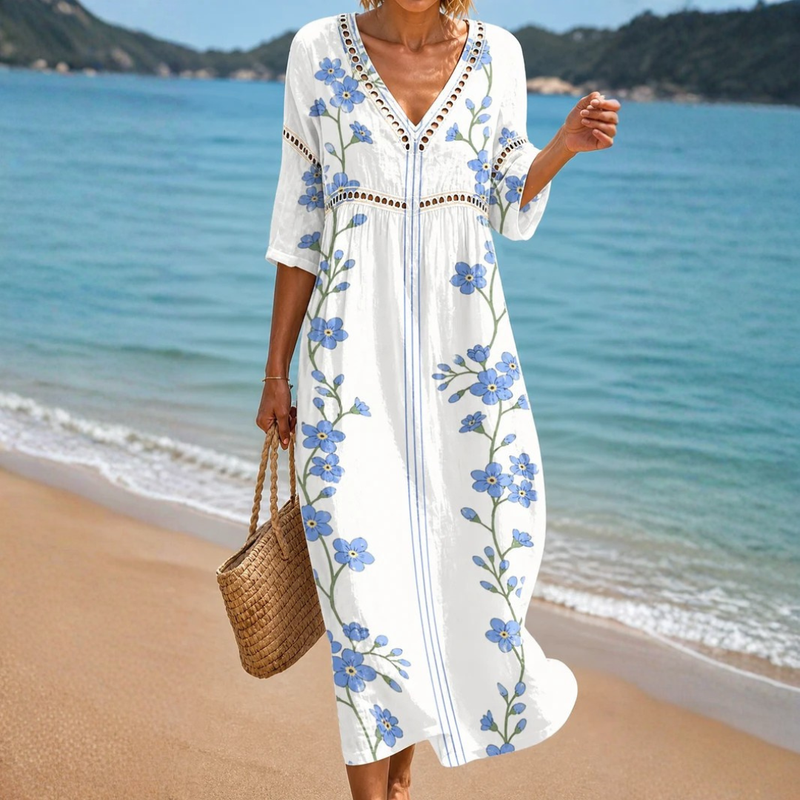 Jenor | Soft Floral Midi Dress