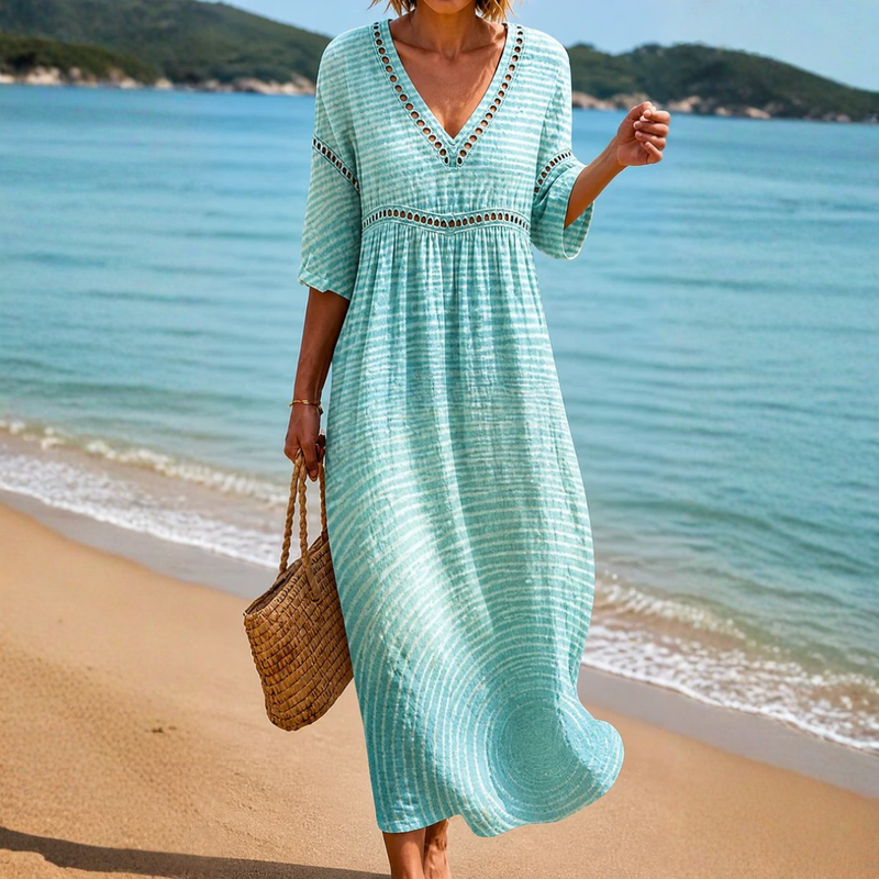 Jovie | Soft Blue Midi Dress