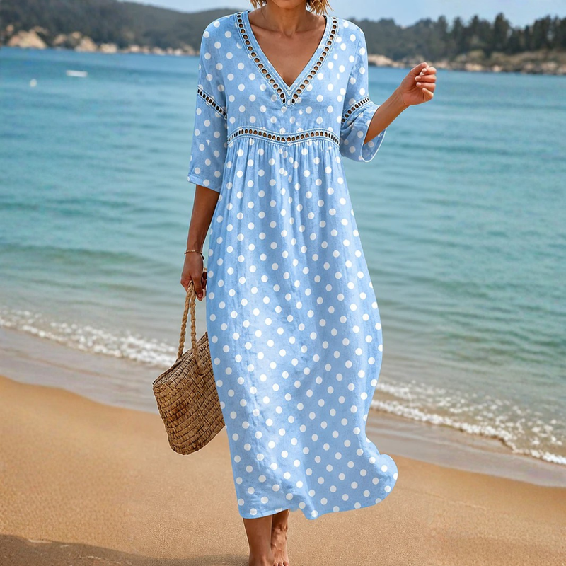 Lirene | Soft Polka Dot Beach Dress