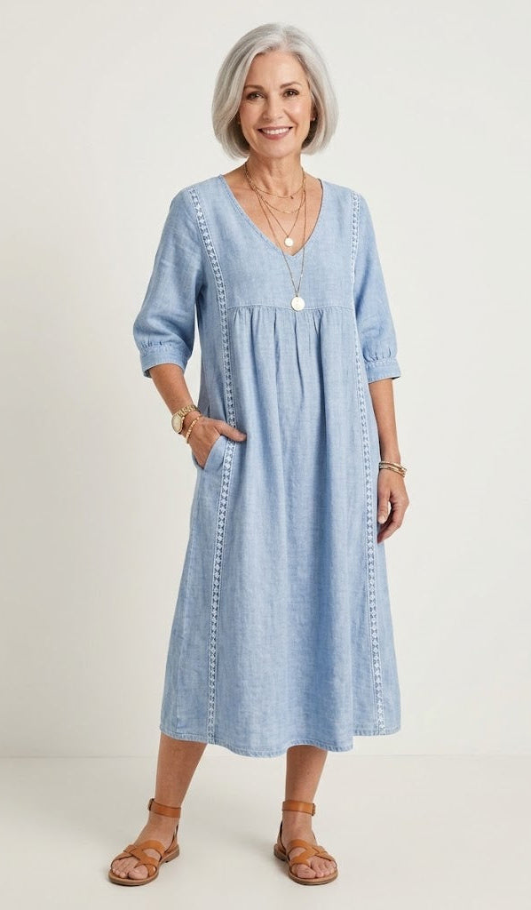 Elrothy | Elegant A-Line Maxi Dress
