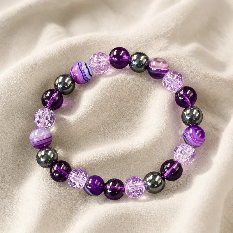Lice | Amethyst and Agate Charm Bracelet