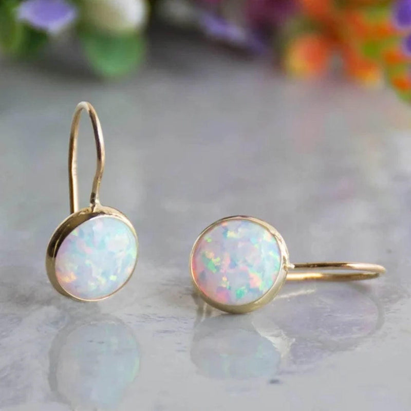 Hercy | Eternal Gold-Plated White Opal Earrings