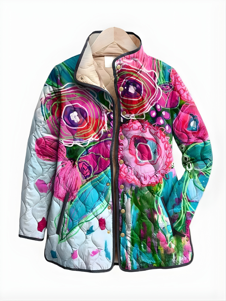 Emsie | Elegant Floral Pattern Jacket