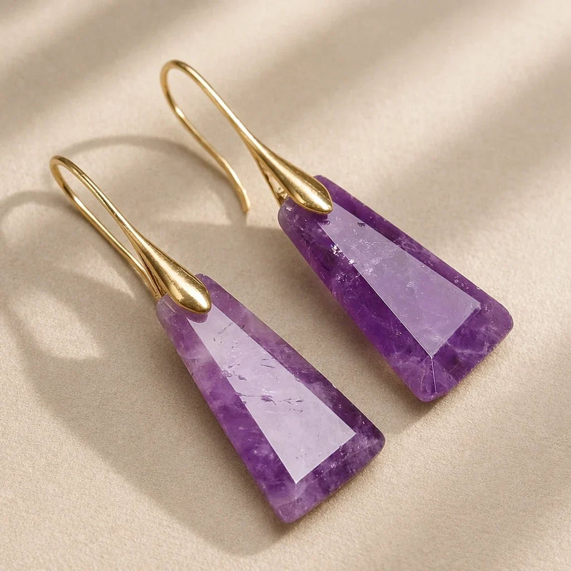 Fldys | Geometric Faceted Drop Earrings