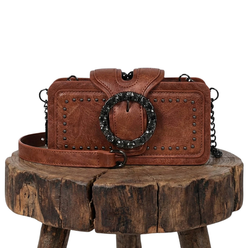 Lilia | Studded Buckle Clutch