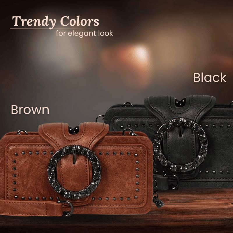Lilia | Studded Buckle Clutch