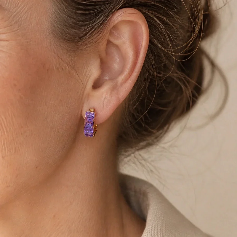 Agta | Princess-Cut Hoop Earrings