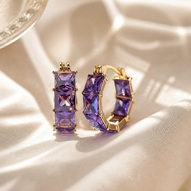 Agta | Princess-Cut Hoop Earrings