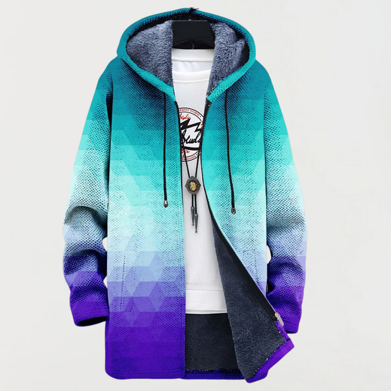 Scrbara | Hexagonal Gradient Design Coat
