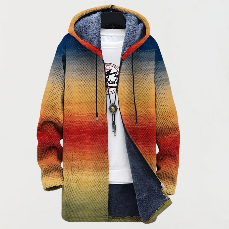 Metha | Sunset Ombre Patterned Coat