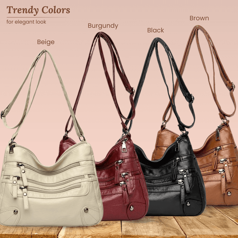 Grlia | Multi-Zip Carry Shoulder Bag