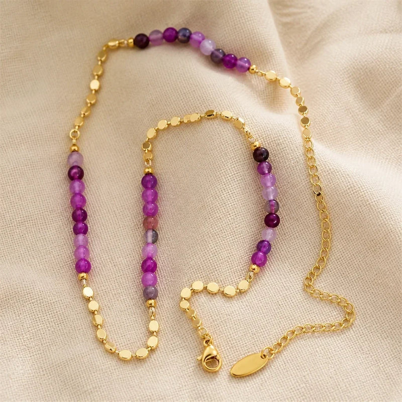 Aurcy | Eternal Amethyst Bead Necklace