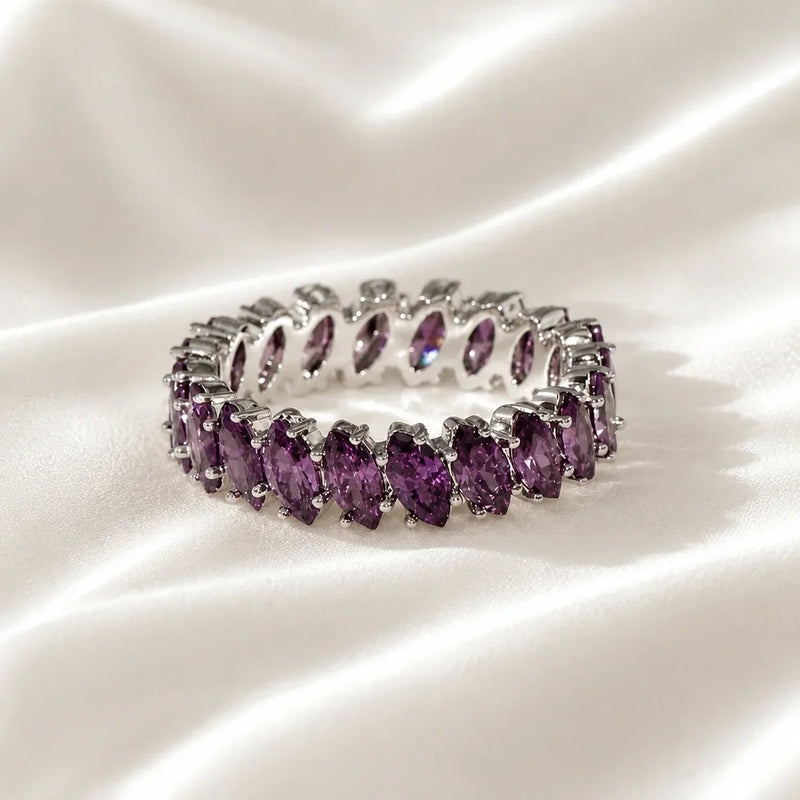 Phgen | Marquise-Shaped Eternity Band Ring
