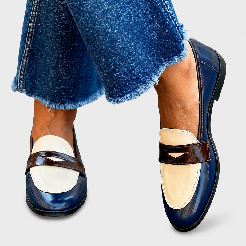 Beva | Two-Tone Leather Loafers