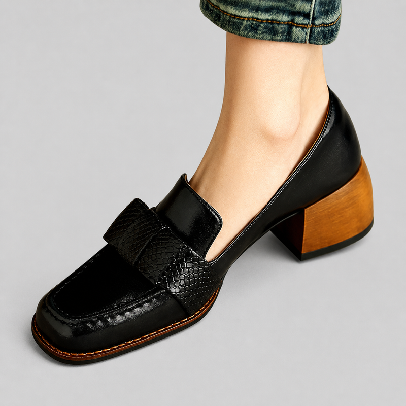 Wethleen | Buckle Loafers with Block Heel