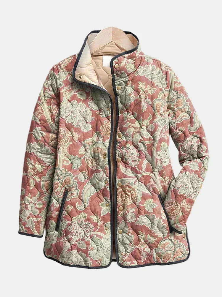 Donthia | Vintage Floral Casual Quilted Jacket
