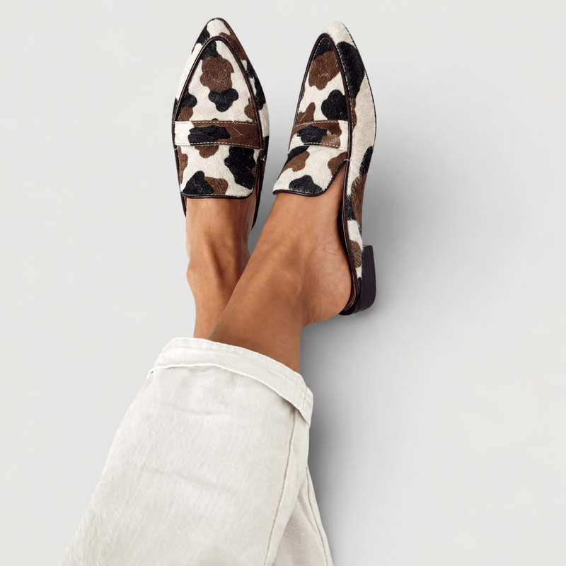 Larothy | Comfortable Cow-Print Loafers