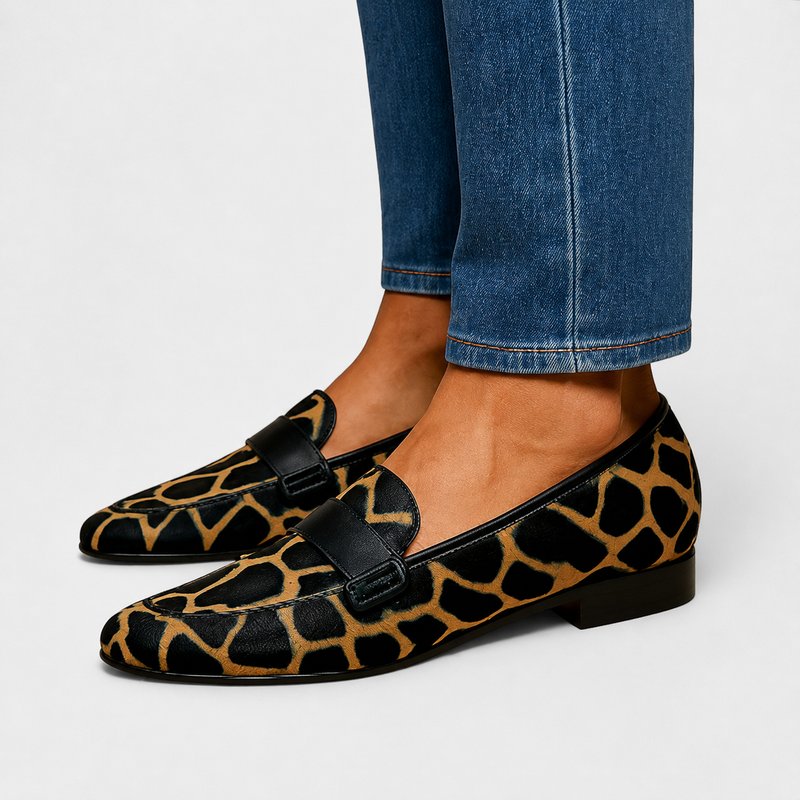 Alnna | Leopard-Motif Loafers