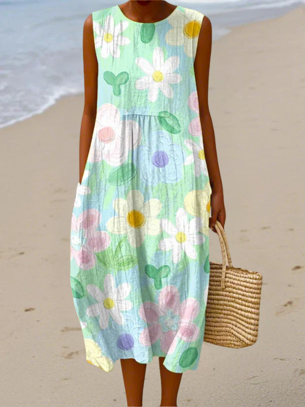 Jeppy | Pastel Blossom Midi Dress