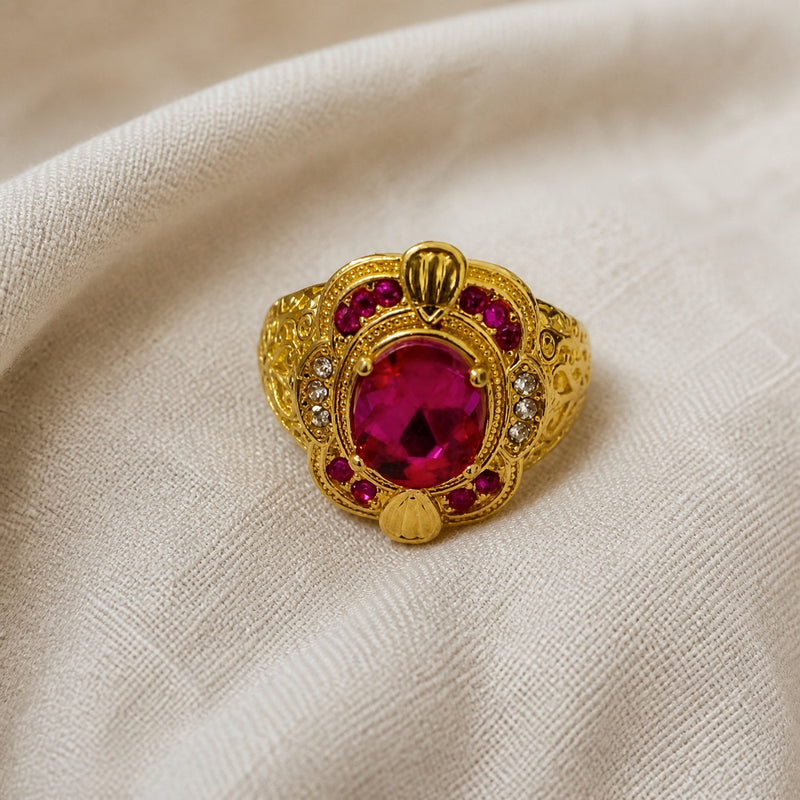 Dolen | Oval Amethyst Zirconia Ring