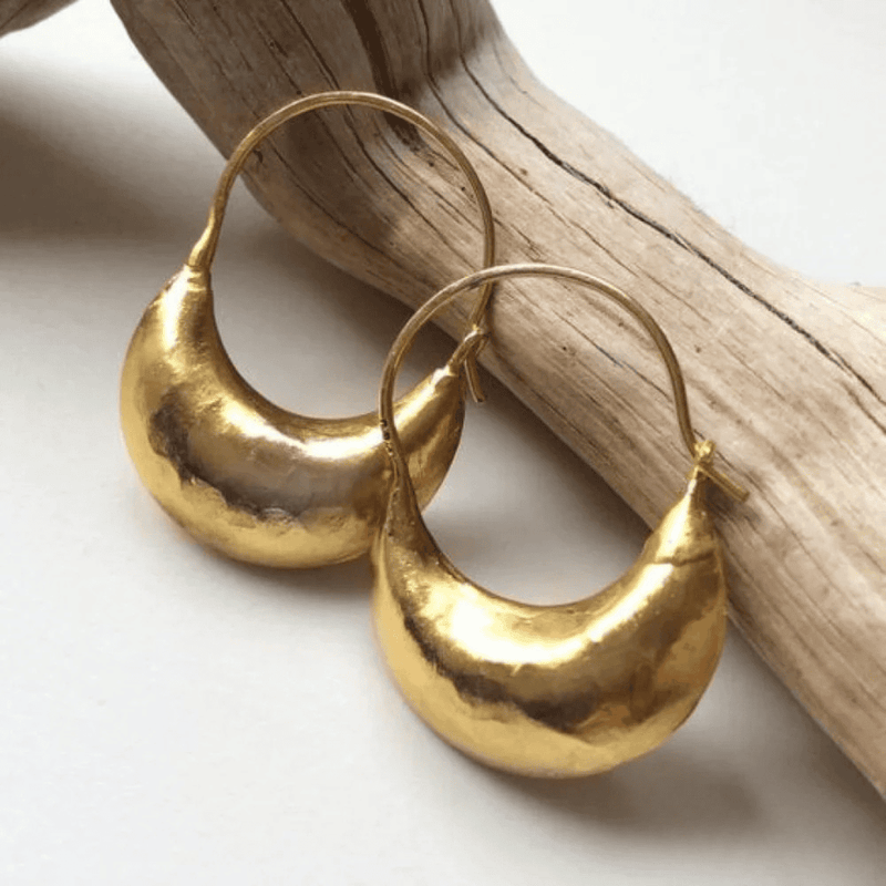 Zarah | Retro Gold Basket-Style Earrings
