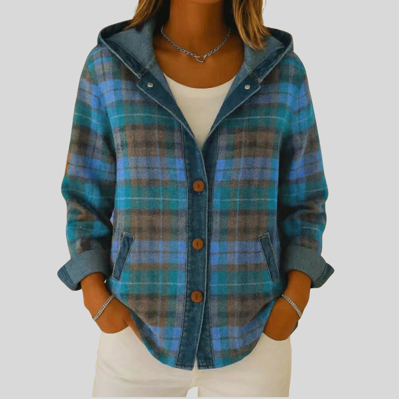 Mita | Hooded Check Shacket