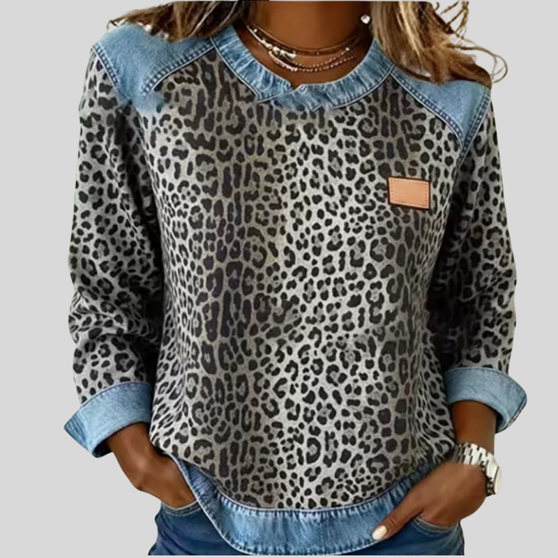 Kaice | Leopard Statement Sweatshirt