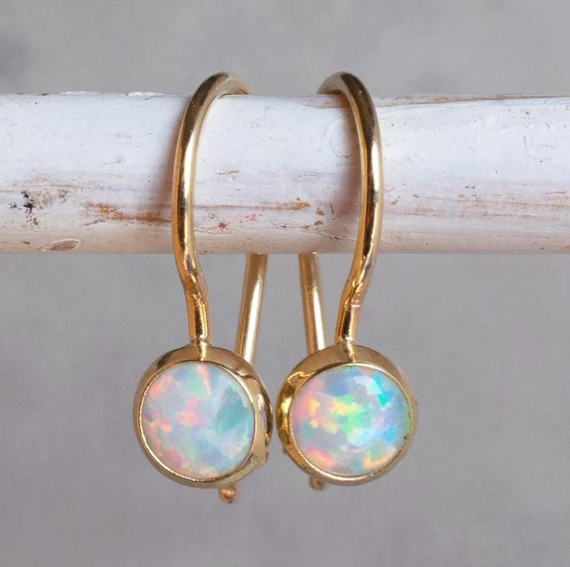 Hercy | Eternal Gold-Plated White Opal Earrings