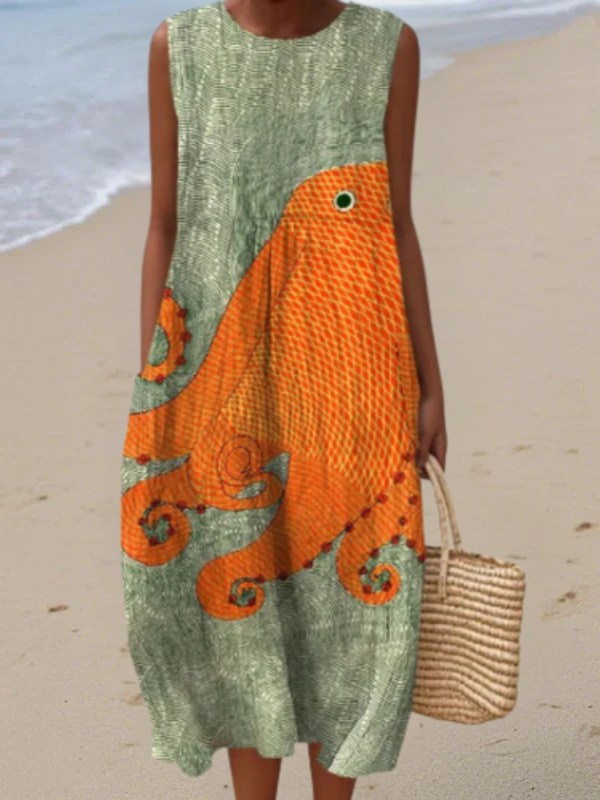 Varothy | Oceanic Midi Dress