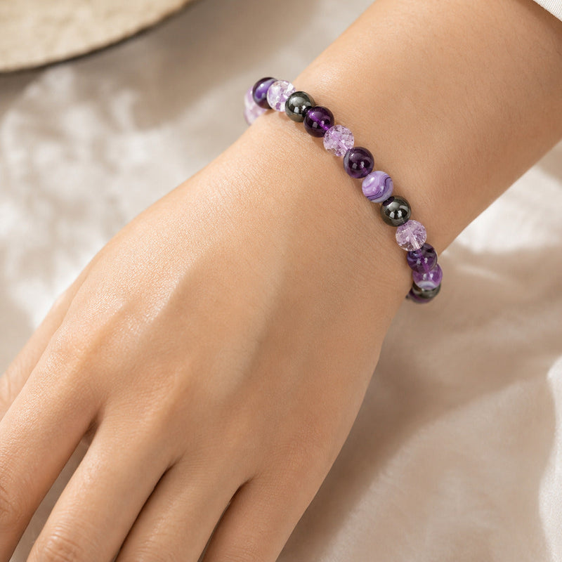 Lice | Amethyst and Agate Charm Bracelet
