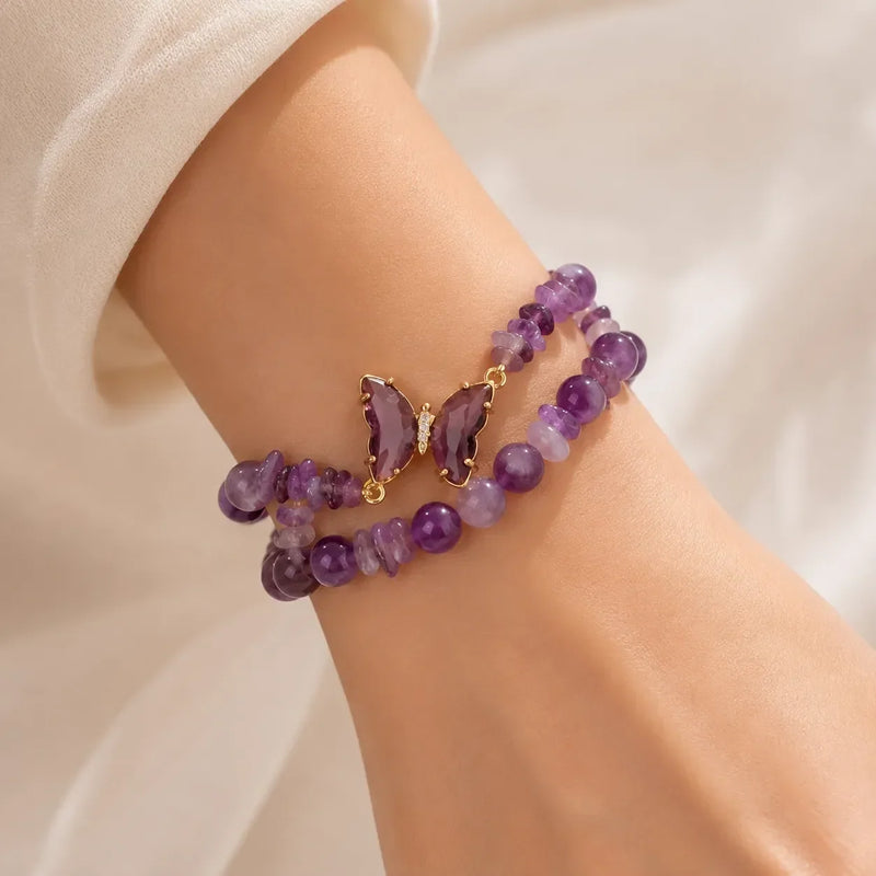Natie | Butterfly Charm Beaded Bracelet Collection