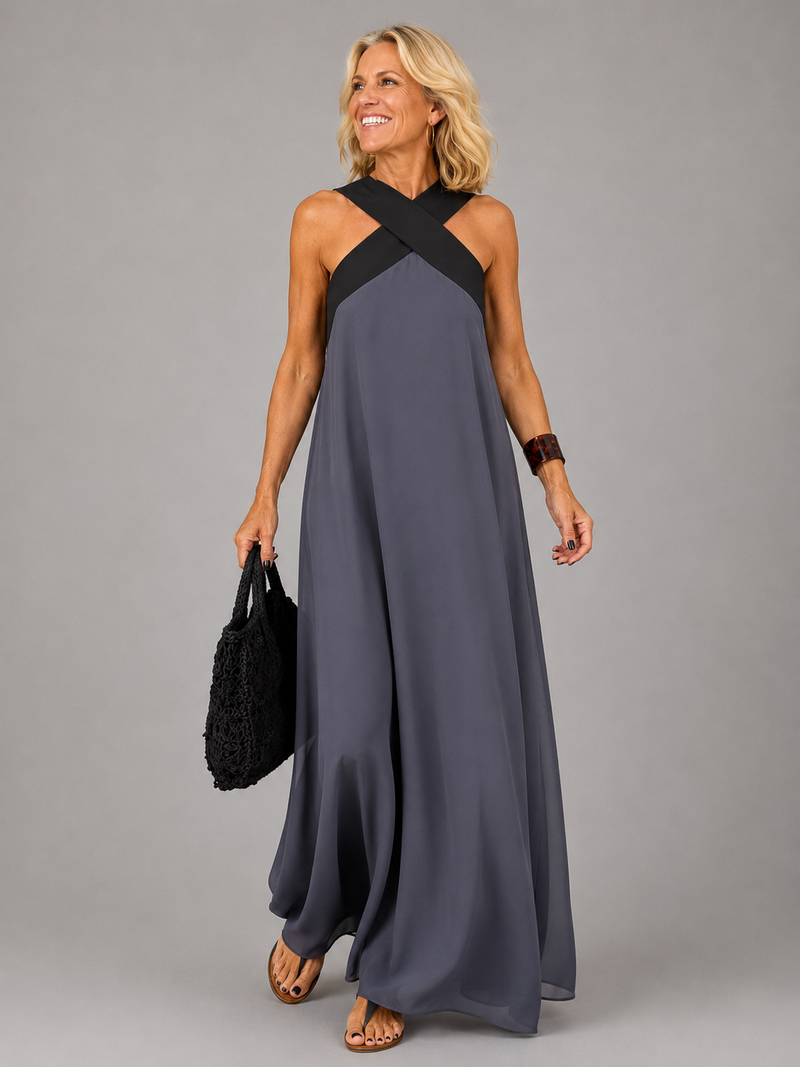 Gelia | Cross-Over Maxi Dress
