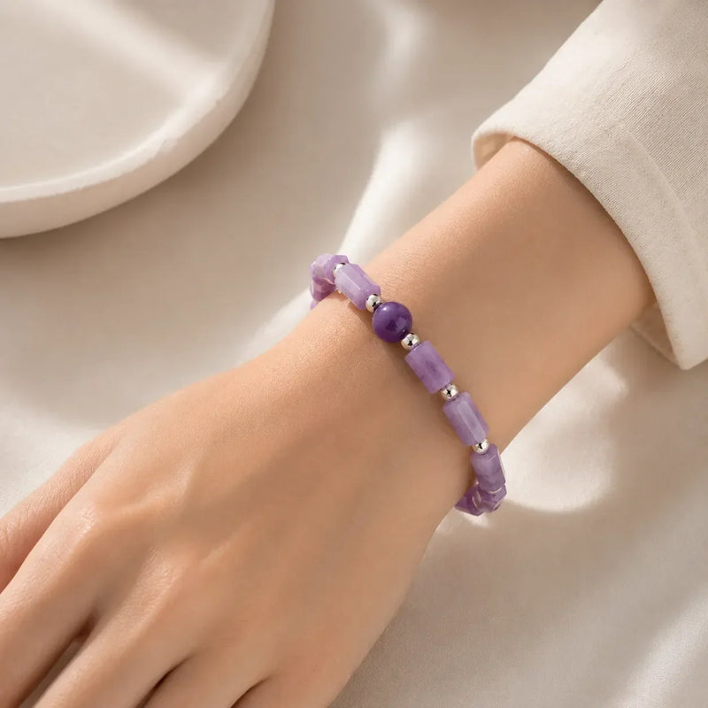 Ollen | Artisan Crafted Amethyst Bead Bracelet