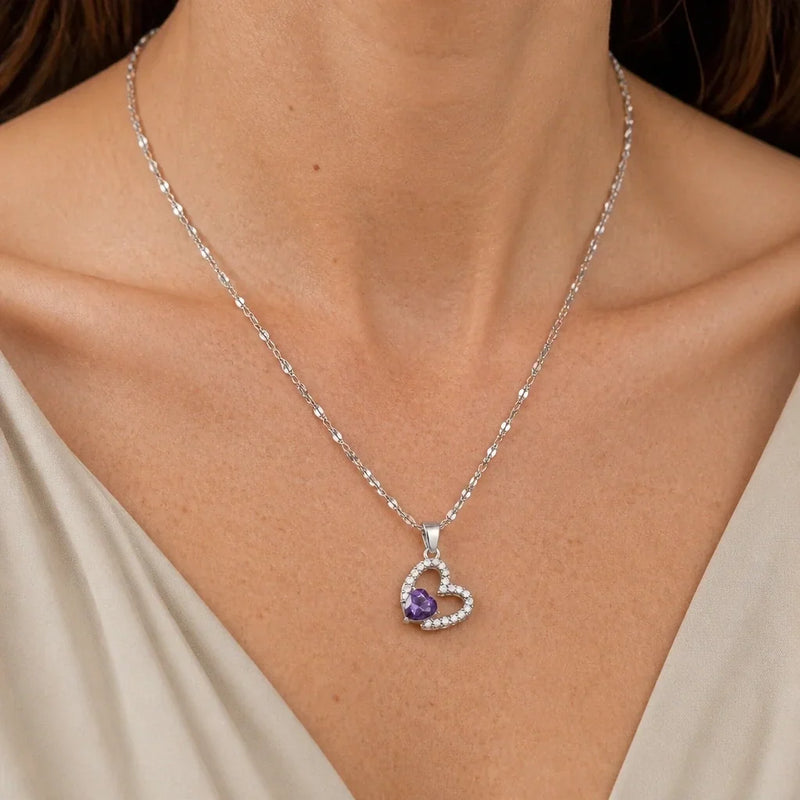Doris | Zirconia Heart Pendant Necklace