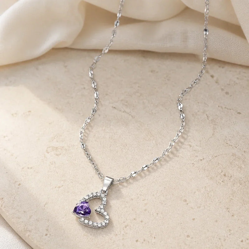 Doris | Zirconia Heart Pendant Necklace