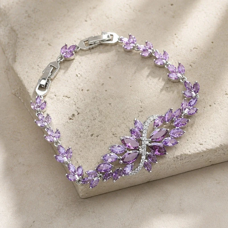 Bana | Silver Infinity Leaf Bracelet