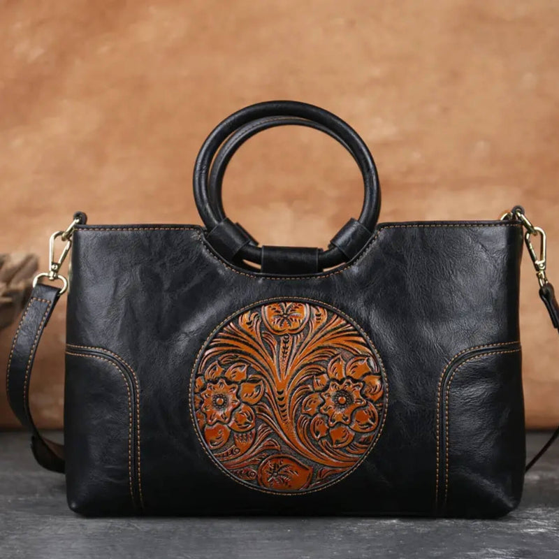 Soloe | Carved Detail Handbag