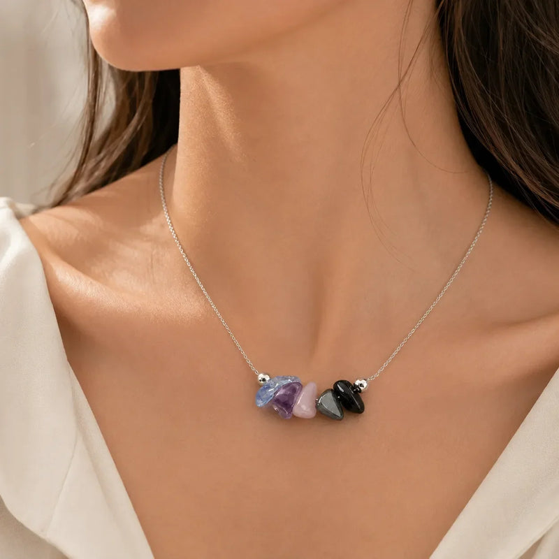Edlen | Simple Elegance Raw Crystal Pendant Necklace