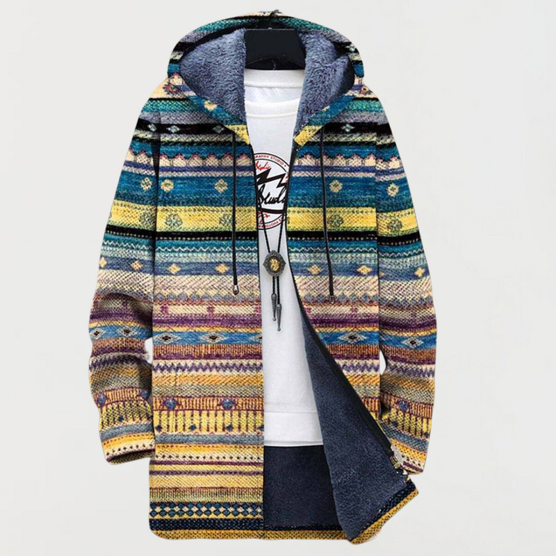 Batilda | Tribal Wave Pattern Coat