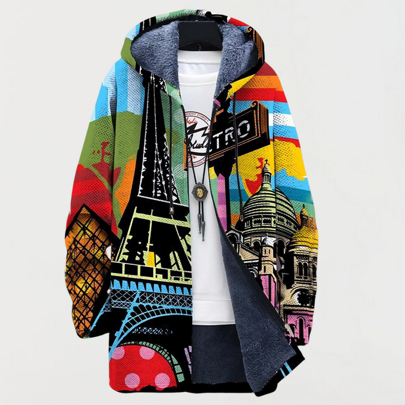 Solope | Urban Patterned Hooded Sweatshirt