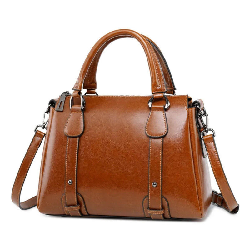 Amva | Valeria Top-Zip Satchel Shoulder Bag