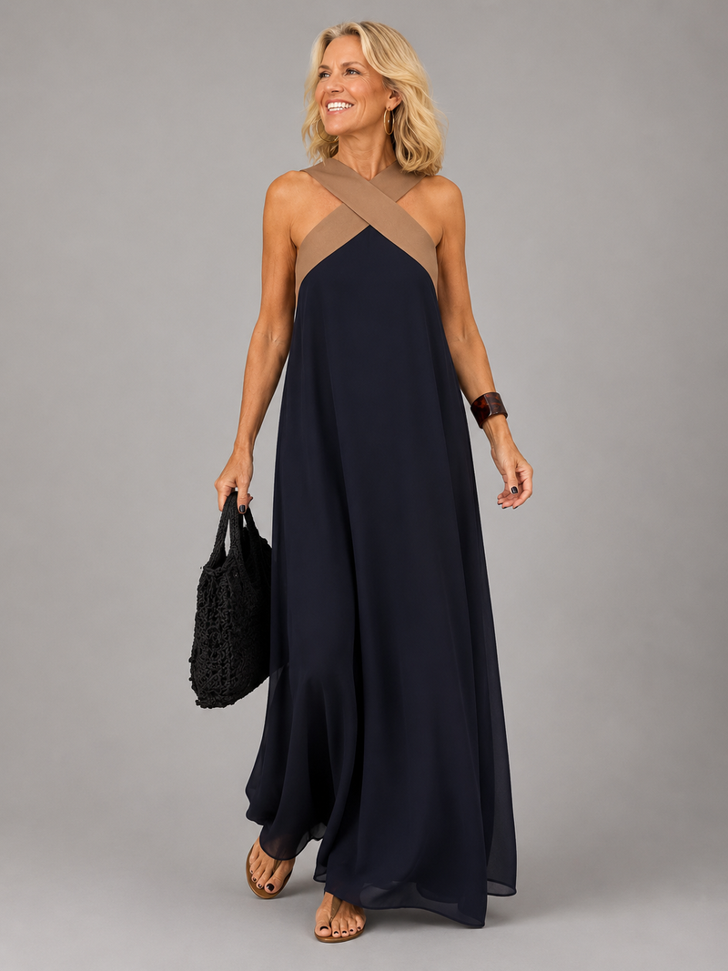 Gelia | Cross-Over Maxi Dress