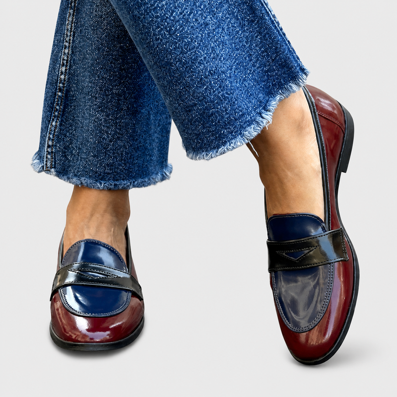 Beva | Two-Tone Leather Loafers