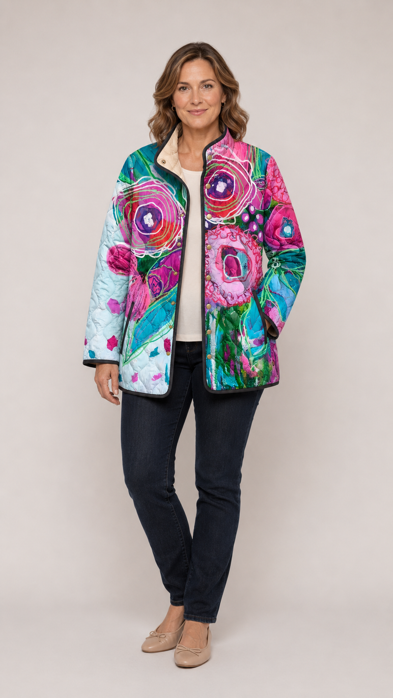 Emsie | Elegant Floral Pattern Jacket