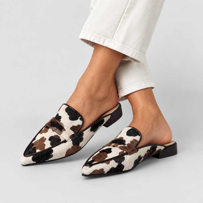 Larothy | Comfortable Cow-Print Loafers