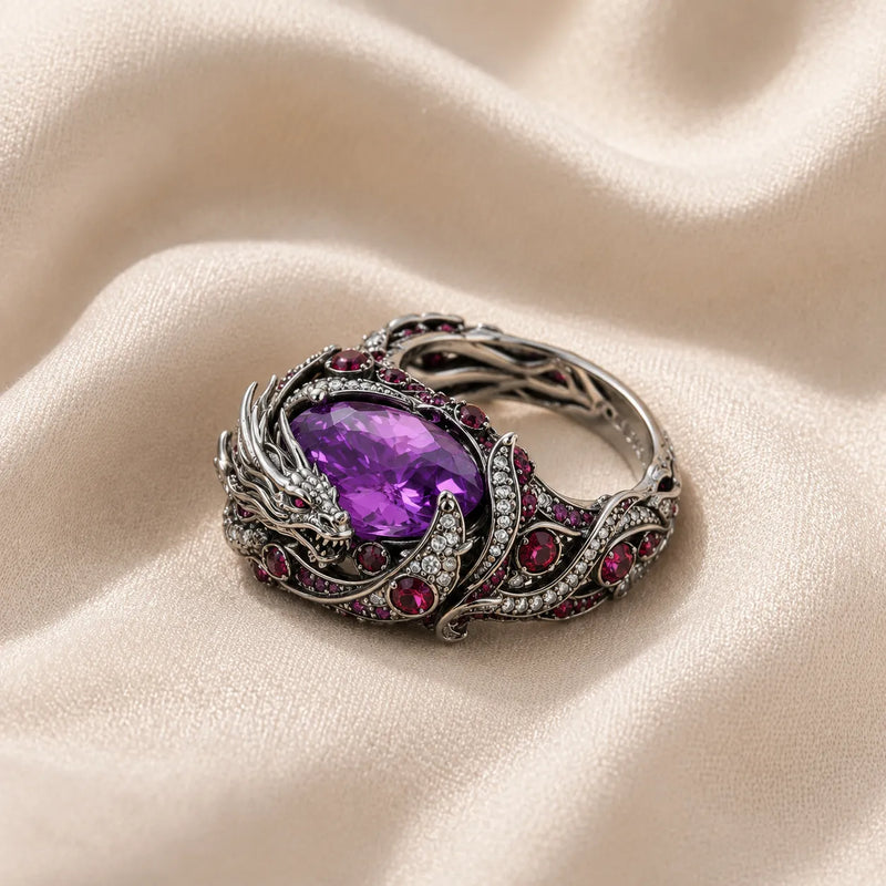 Rudys | Silver Ring in the Shape of a Dragon